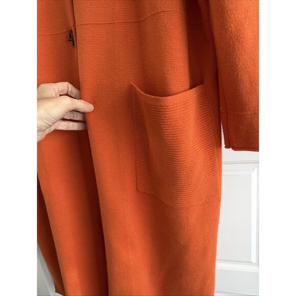 Maeve Anthropologie Cheri Longline Cardigan Sweater Blazer Orange X-Large - Picture 5 of 10